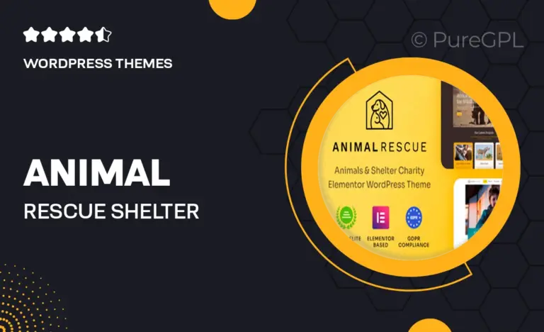 animal rescue shelter charity wordpress theme