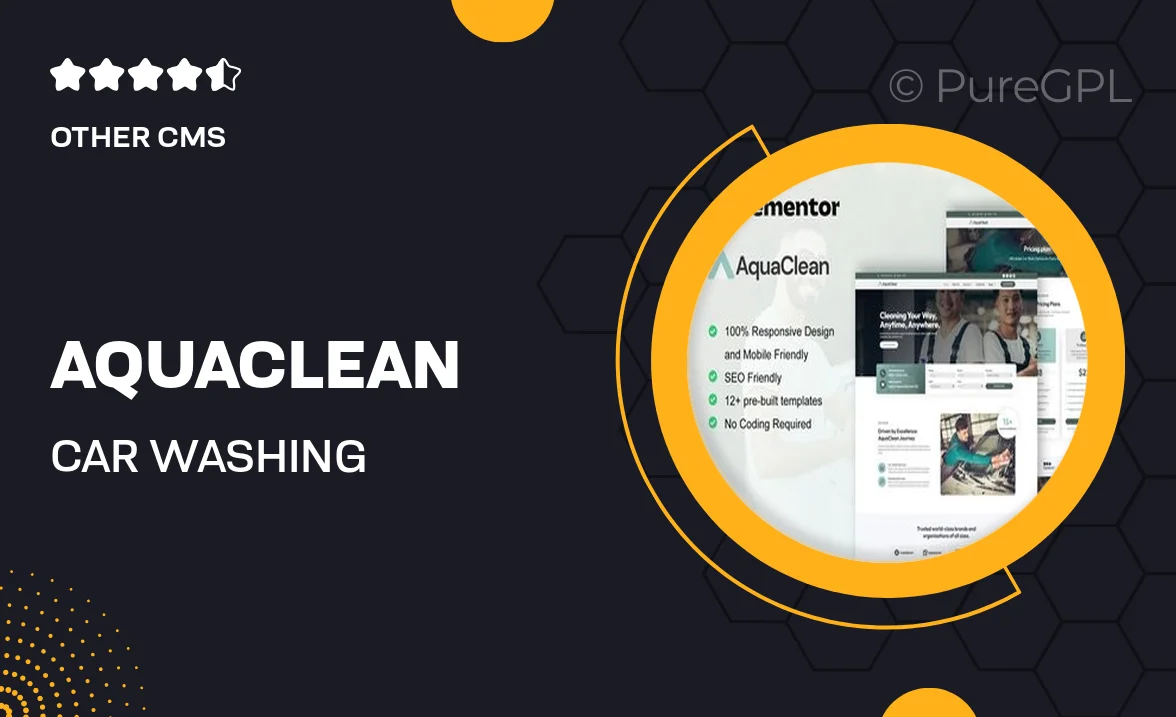 AquaClean – Car Washing & Cleaning Services Elementor Template Kit