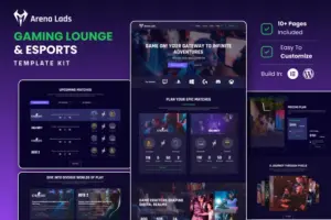 Arena Lads – Esports & Gaming Elementor Template Kit