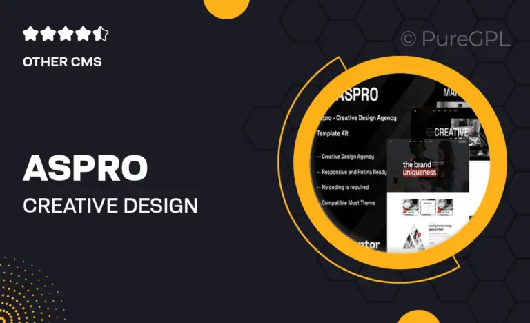 aspro creative design agency elementor template kit