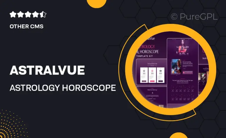 astralvue astrology horoscope elementor template kit
