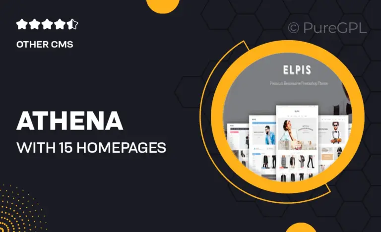 athena with 15 homepages responsive prestashop