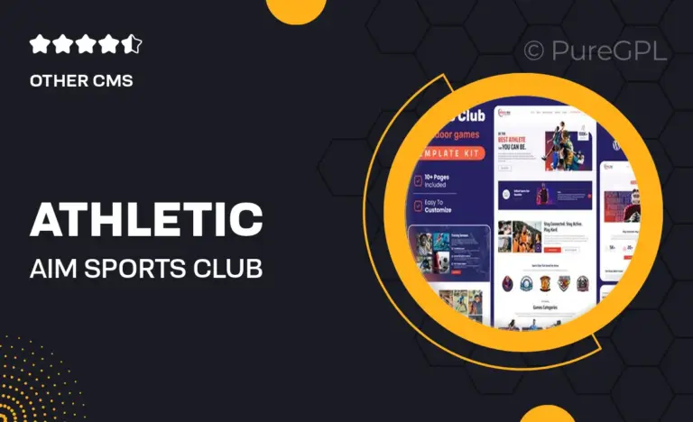 athletic aim sports club outdoor games elementor template kit