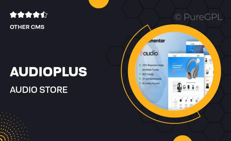 audioplus audio store woocommerce elementor template kit