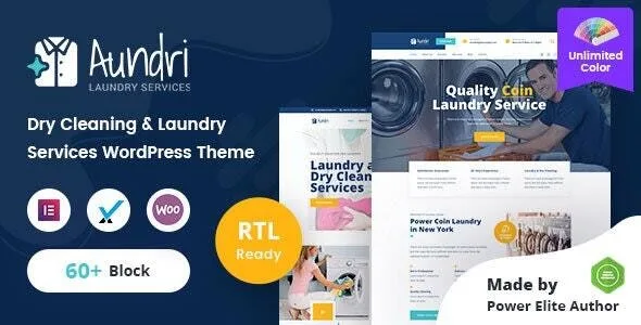 aundri dry cleaning services wordpress theme rtl 1