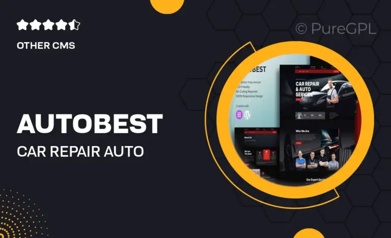 autobest car repair auto service elementor template kit