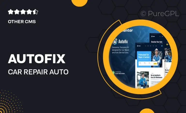 autofix car repair auto services elementor template kit