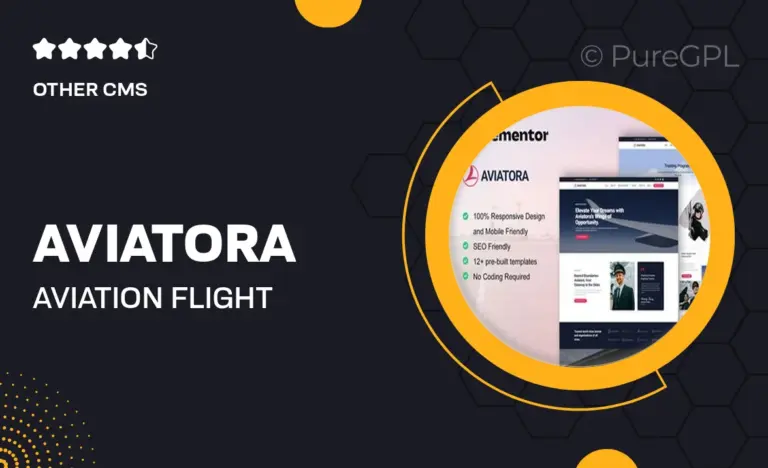 aviatora aviation flight school elementor pro template kit