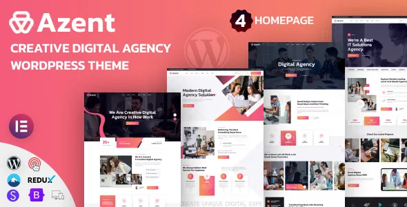 azent creative digital agency wordpress theme 1