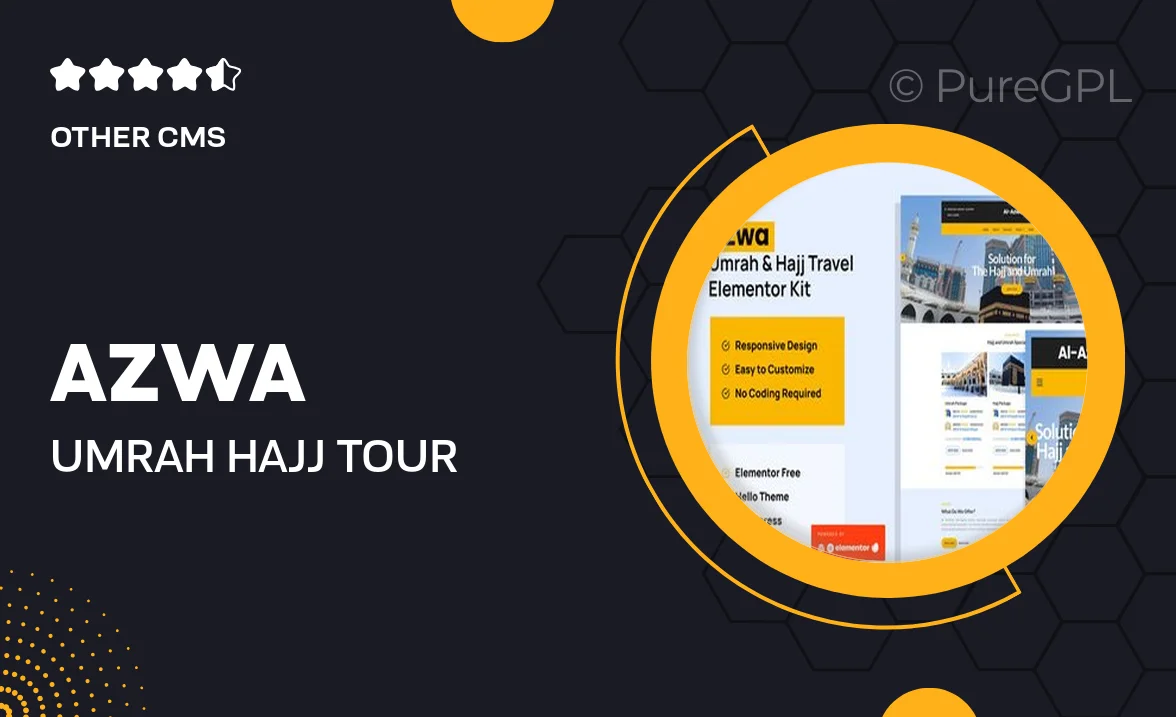 Azwa – Umrah & Hajj Tour Travel Elementor Template Kit