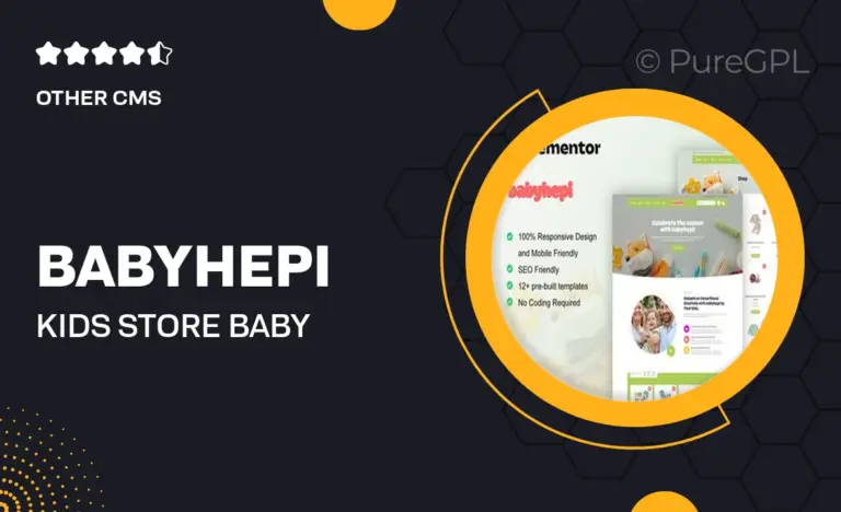 babyhepi kids store baby shop elementor template kit