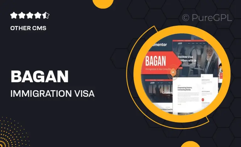 bagan immigration visa consulting elementor template kit