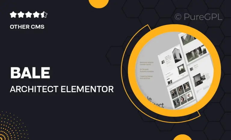 bale architect elementor template kit