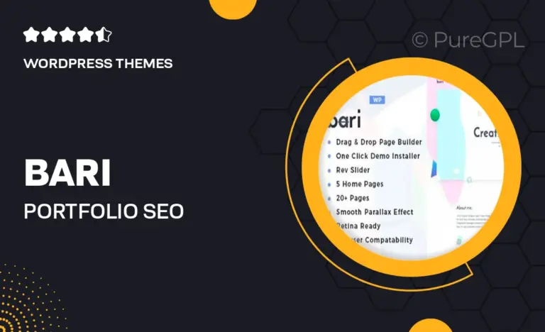 bari portfolio seo digital agency wordpress theme