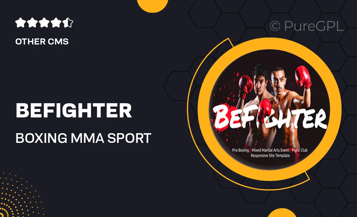 BEFighter – Boxing / MMA Sport Event Muse Template