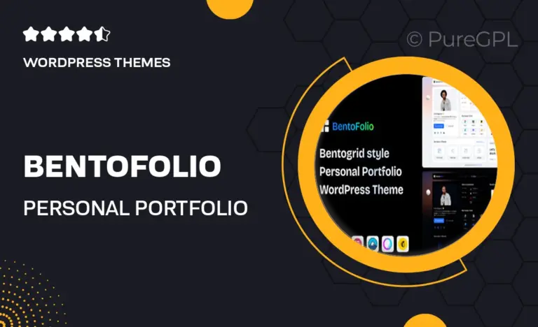 bentofolio personal portfolio wordpress theme