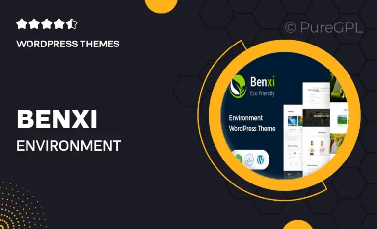 benxi environment wordpress theme