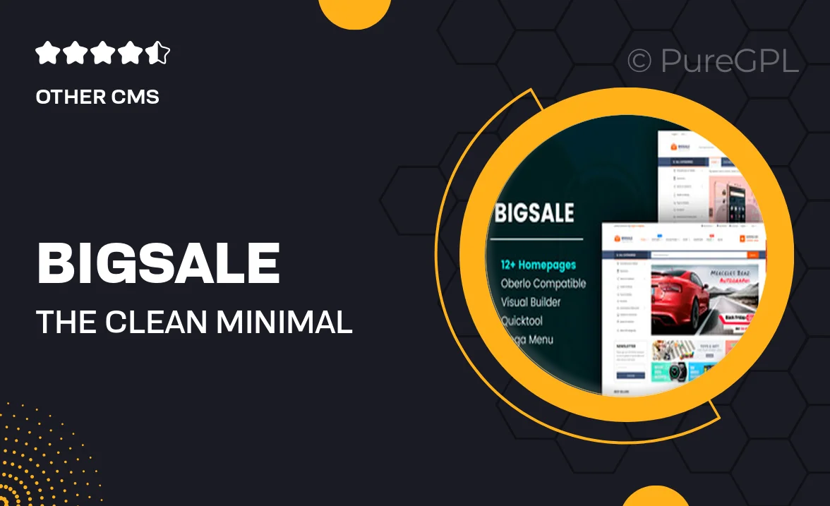 BigSale – The Clean, Minimal & Unlimited Bootstrap 4 Shopify Theme (12+ HomePages)