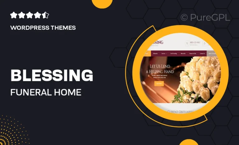 blessing funeral home services cremation parlor wordpress theme