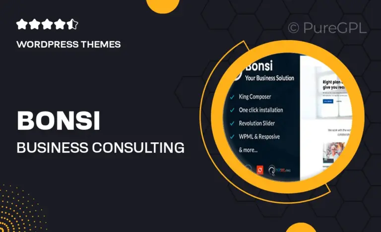 bonsi business consulting wordpress theme