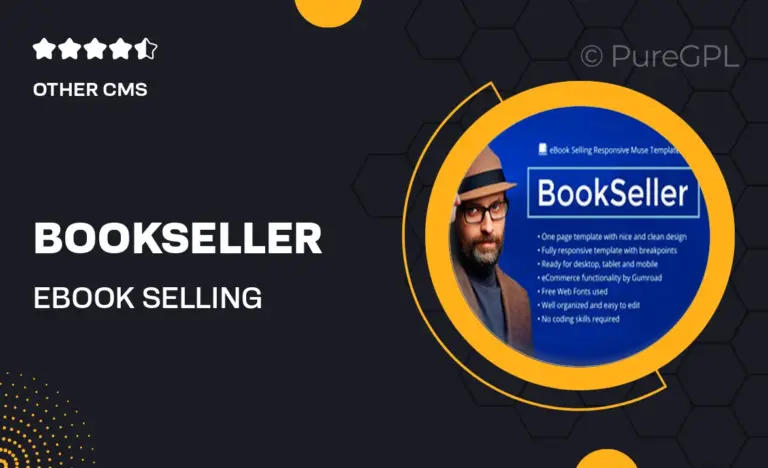 bookseller ebook selling responsive muse template