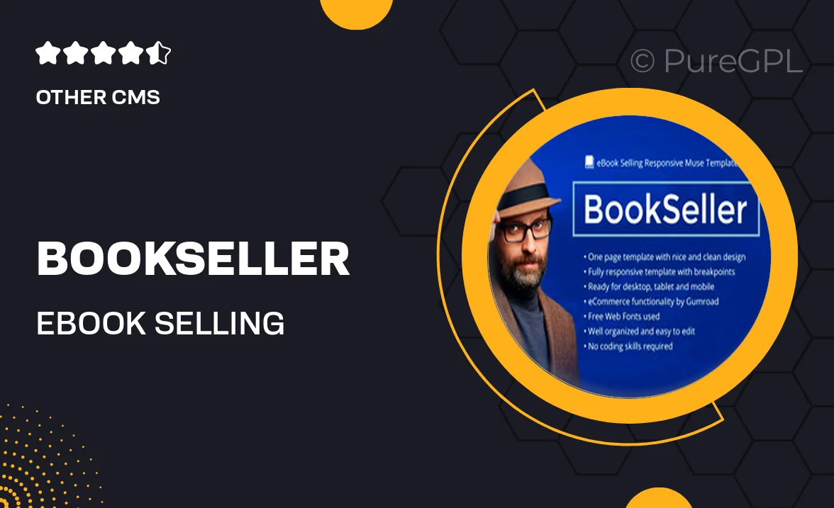 BookSeller – eBook Selling Responsive Muse Template