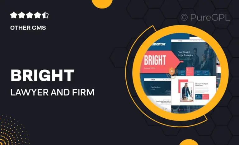 bright lawyer and firm elementor template kit