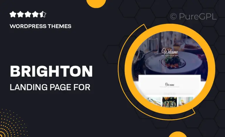 brighton landing page for restaurants