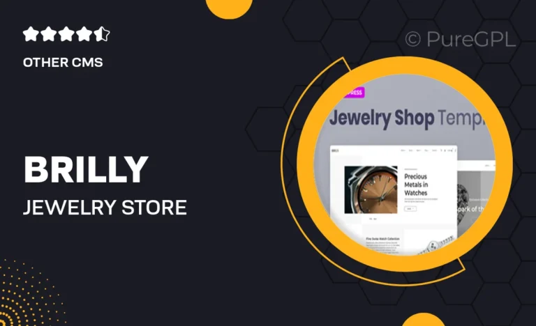 brilly jewelry store woocommerce elementor template kit