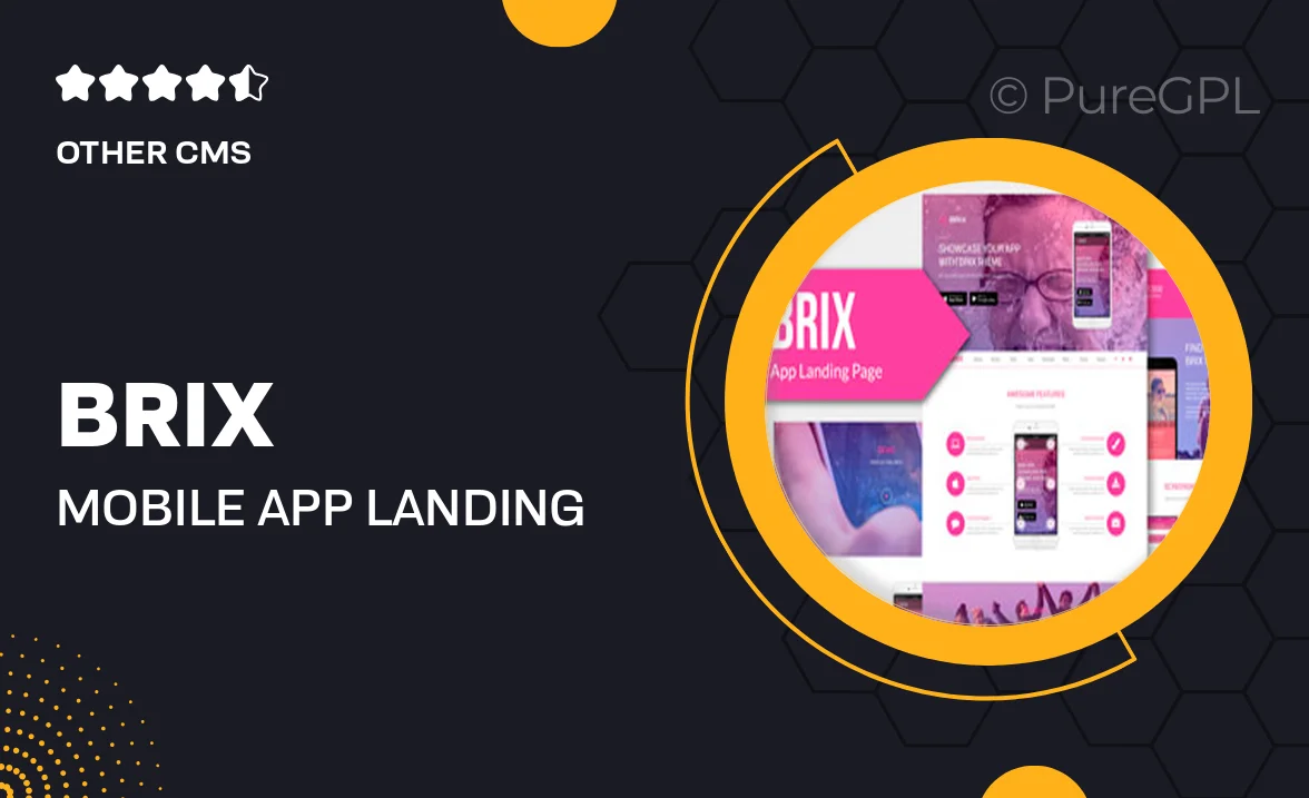 BRIX – Mobile App Landing Page Muse Template YR