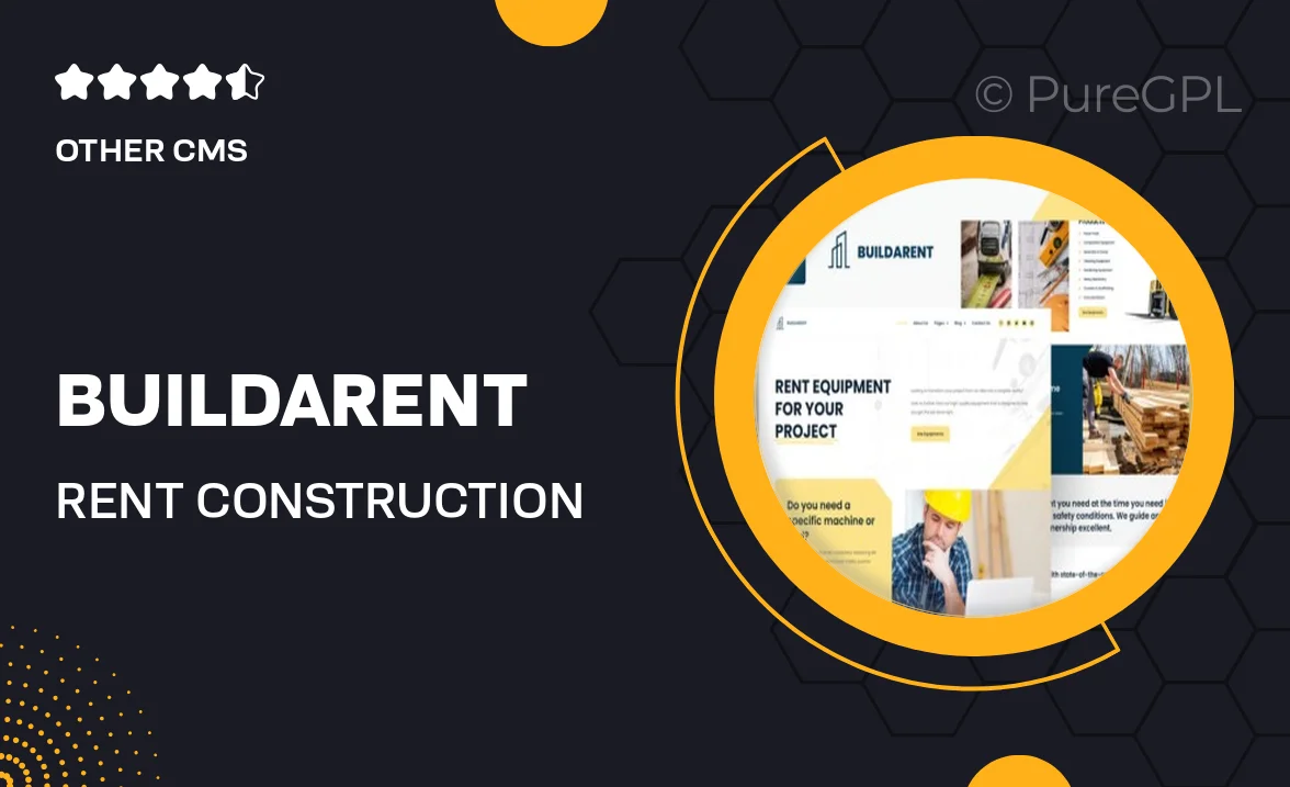 Buildarent – Rent Construction Equipment Elementor Pro Template Kit