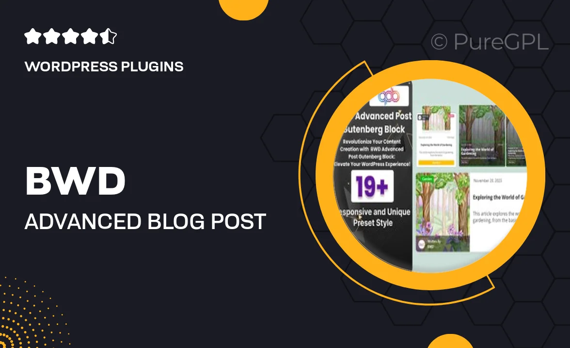 BWD Advanced Blog Post Block Plugin For Gutenberg