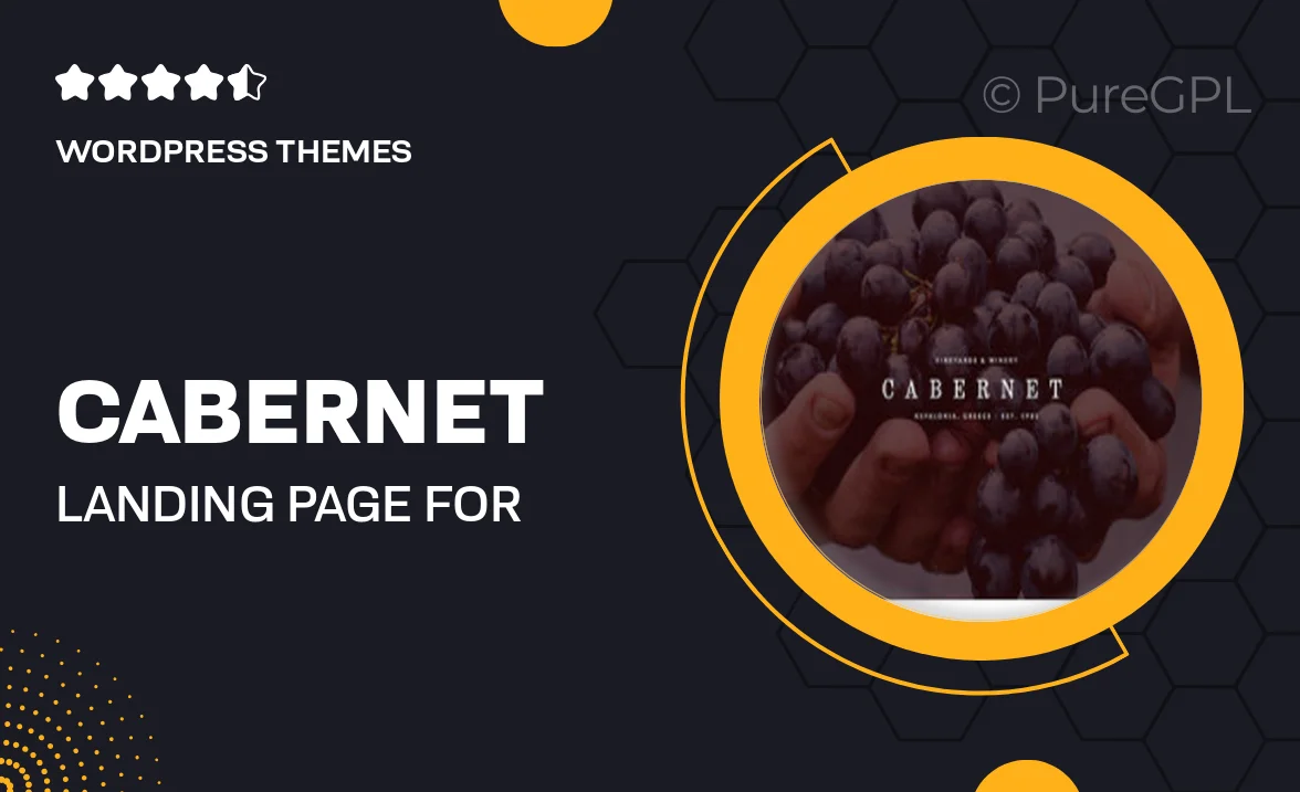 Cabernet – Landing Page For Wineries