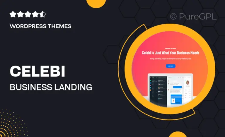 celebi business landing page