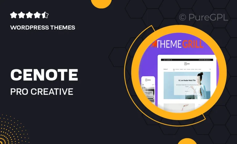 cenote pro creative blogging wordpress theme