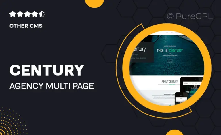 century agency multi page adobe muse template