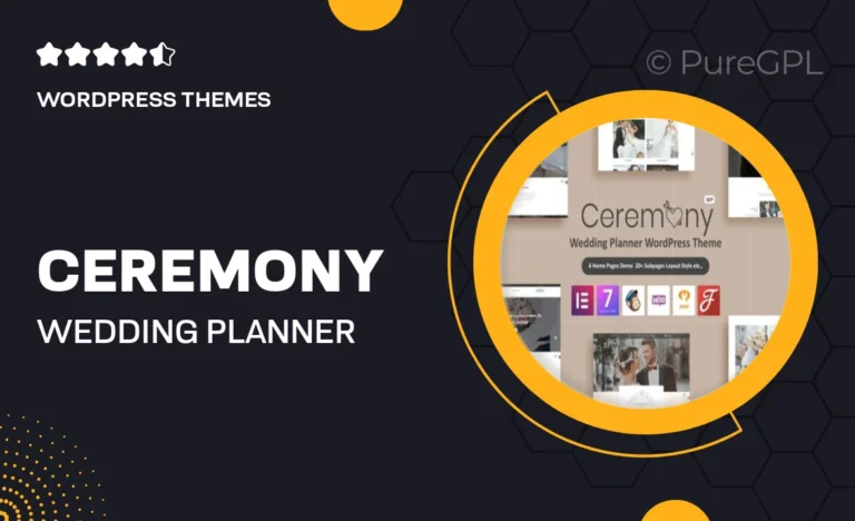 ceremony wedding planner wordpress theme