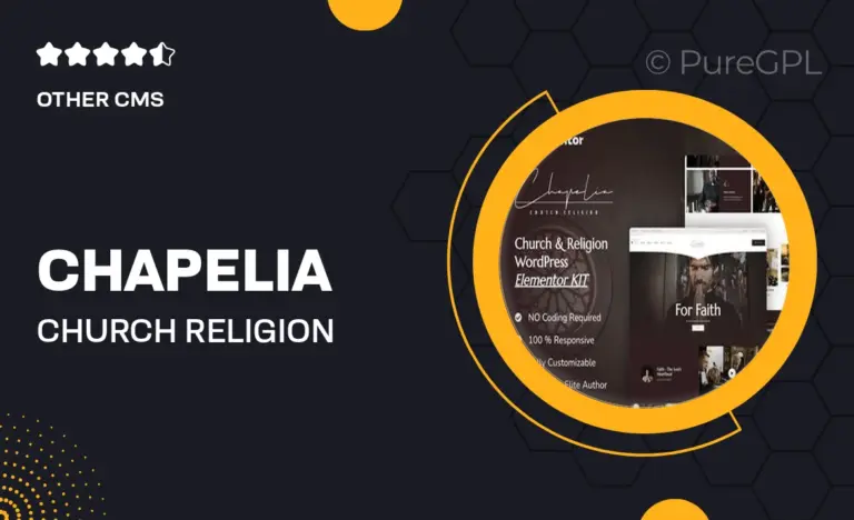chapelia church religion elementor pro template kit