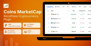 Coins MarketCap – WordPress Cryptocurrency Plugin