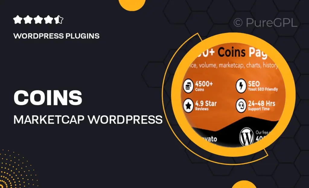 Coins MarketCap – WordPress Cryptocurrency Plugin feature image