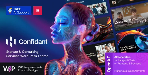 confidant startup consulting services wordpress theme 1