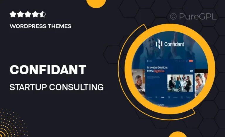 confidant startup consulting services wordpress theme