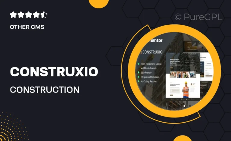 construxio construction building company elementor pro template kit