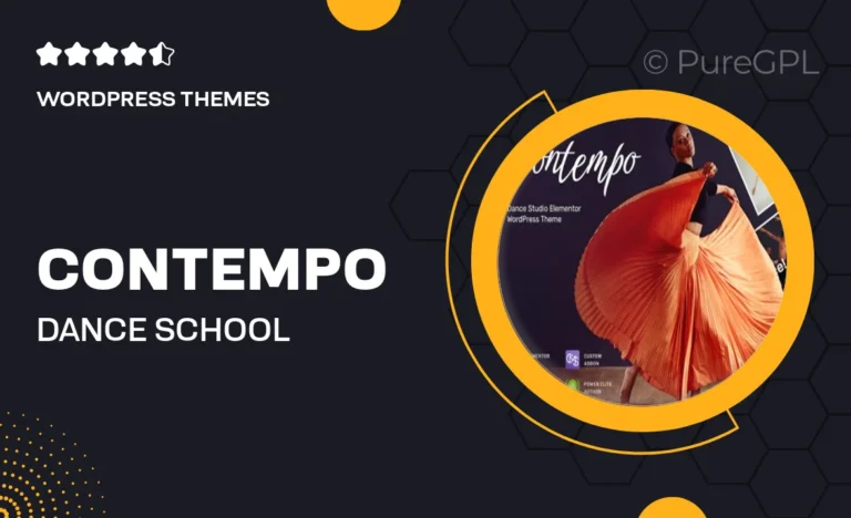 contempo dance school wordpress theme