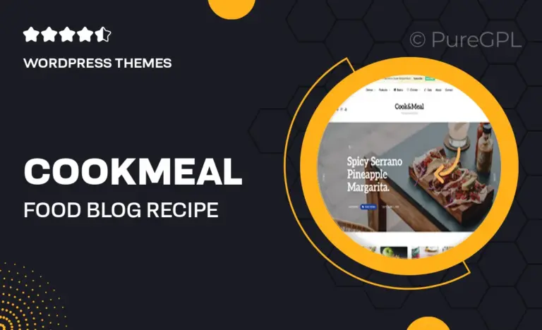 cook meal food blog recipe wordpress theme
