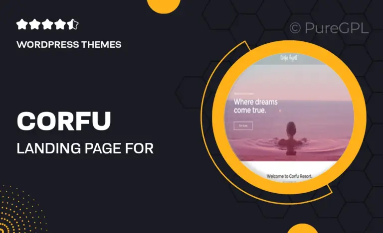 corfu landing page for hotels