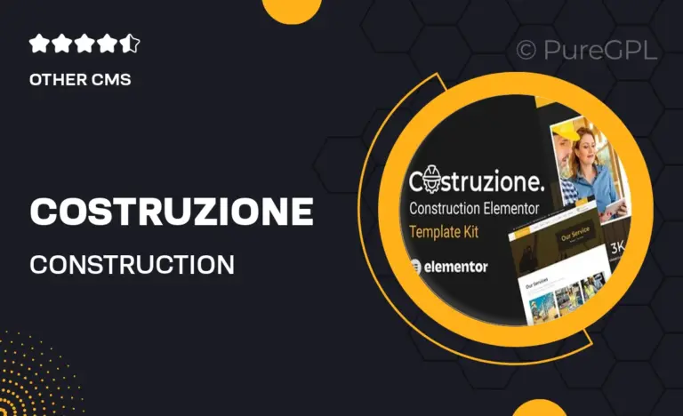 costruzione construction elementor template kit