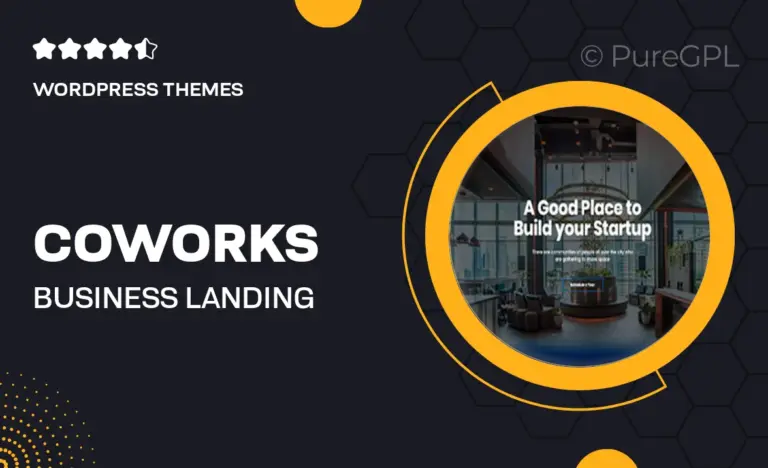 coworks business landing page