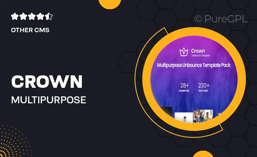 Crown – Multipurpose Unbounce Landing Pages Pack 59 Crown – Multipurpose Unbounce Landing Pages Pack