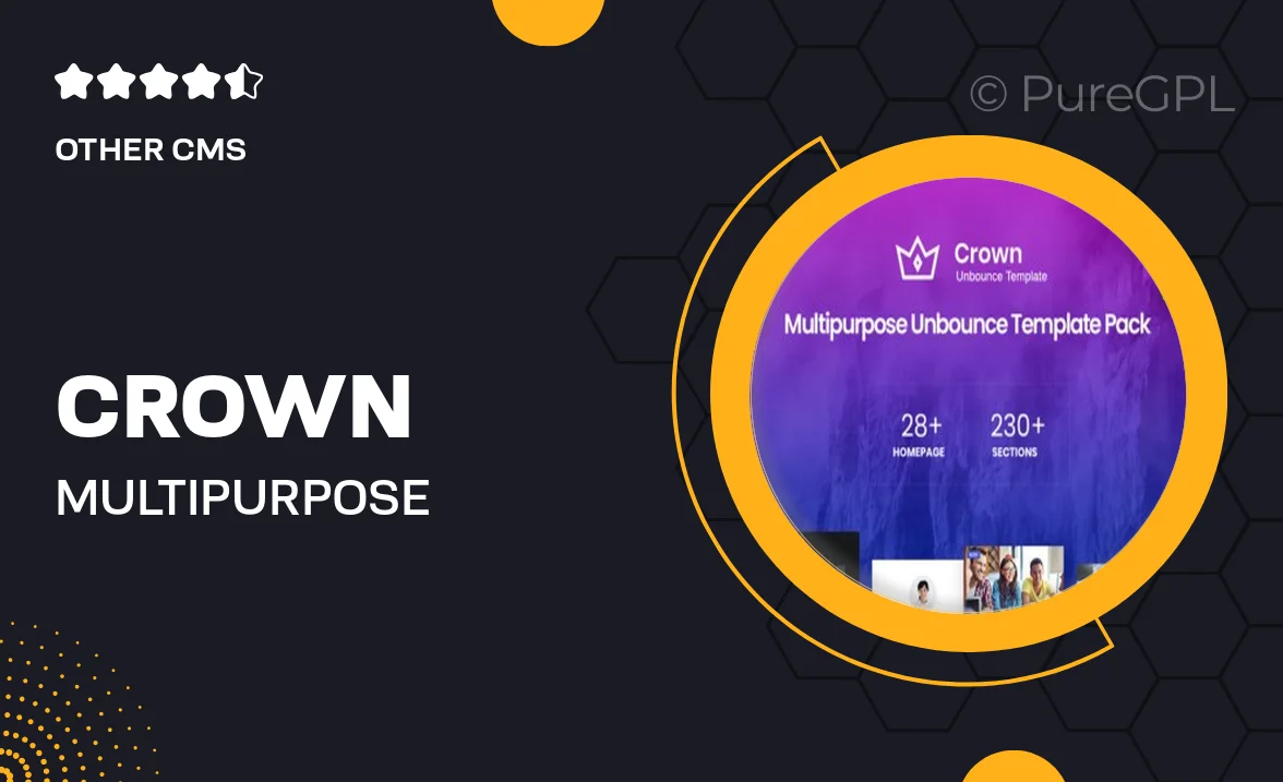 Crown – Multipurpose Unbounce Landing Pages Pack